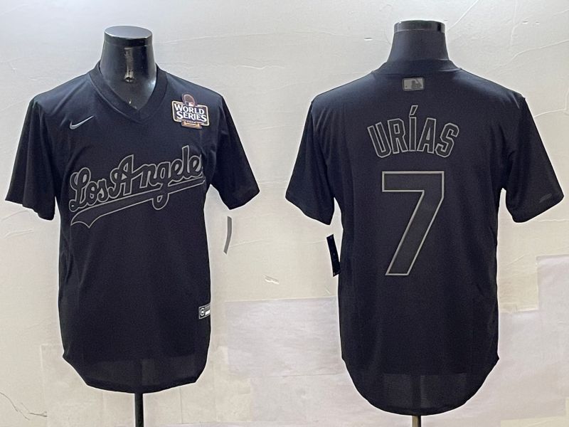 Men Los Angeles Dodgers #7 Urias Black Fashion Game 2025 Nike MLB Jersey style 31810->los angeles dodgers->MLB Jersey